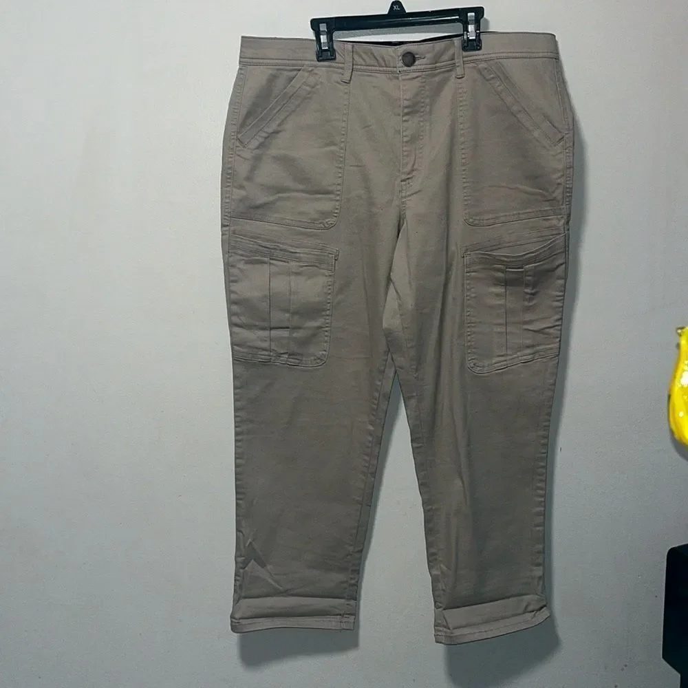 EXCELLENT CONDITION DEMOCRACY “Ab”TECHNOLOGY HI-RISE CARGO UTILITY PANTS SIZE 16 - Picture 2 of 7